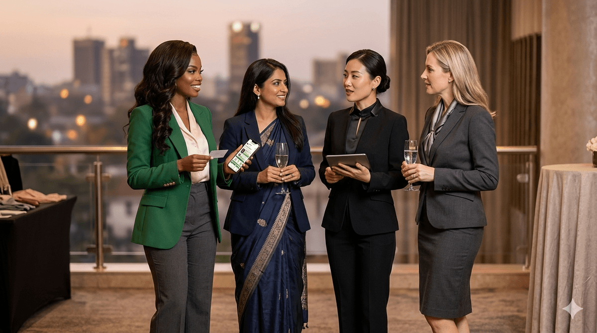 Women entrepreneurs at a KiwaConnect event